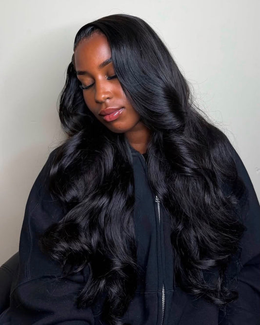 Virgin black HD lace wig l Bodywave