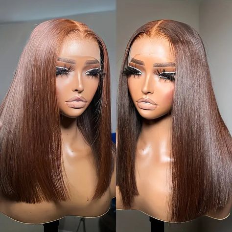 "GINGERELLE" Brown bob closure - 210% density